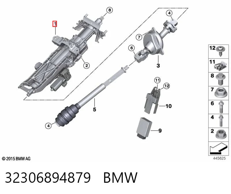 Колонка рулевого управления на BMW X7  G07