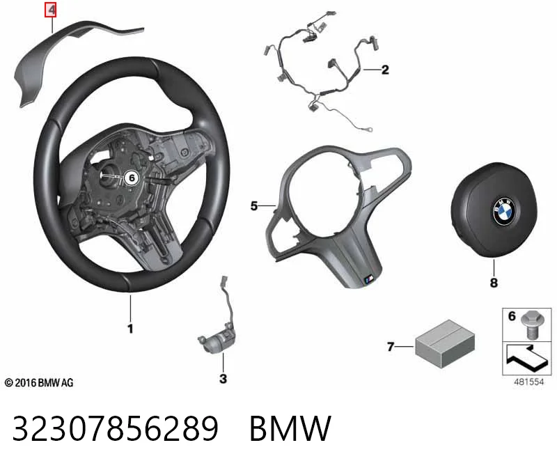 32307856289 BMW Накладка рулевого колеса