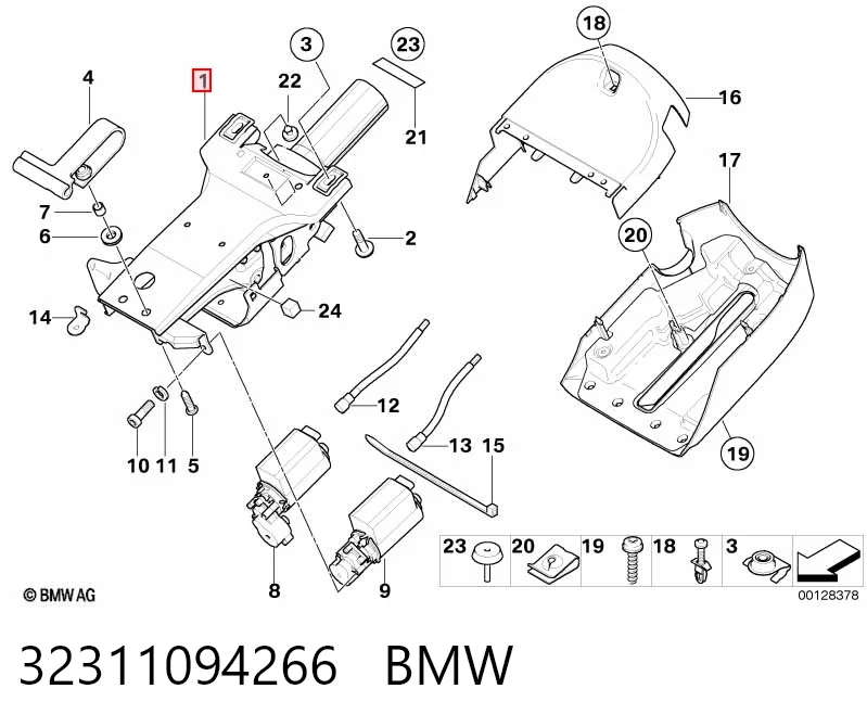 Колонка рулевого управления на BMW X5  E53