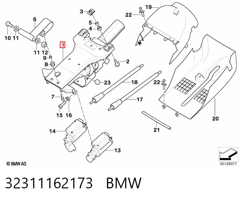 Рулевая колонка BMW X5 внедорожник (E53) (2000 - 2006) цена, от 31.18 USD
