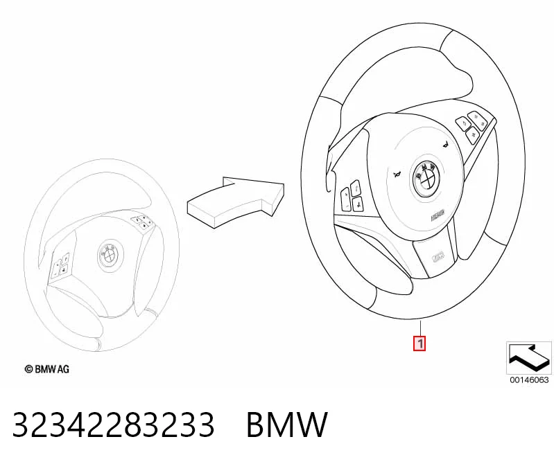 Руль BMW 5 универсал (E61) (2003 - 2009) цена, от 443.45 USD