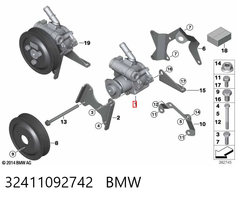 32411092742 BMW ГУР руля