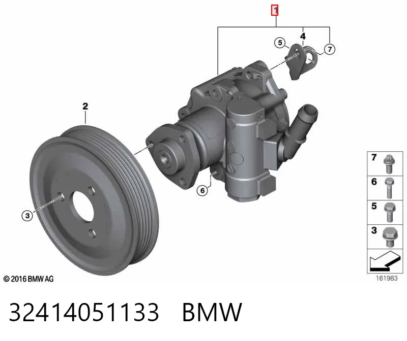 32414051133 BMW ГУР руля