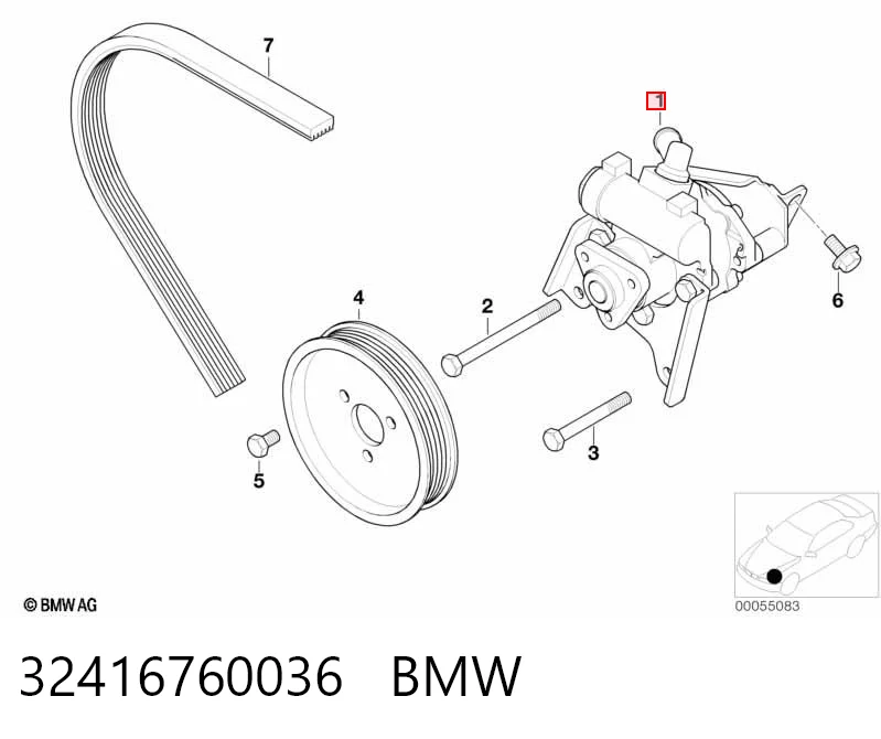 32416760036 BMW ГУР руля