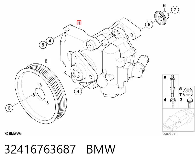 32416763687 BMW ГУР руля