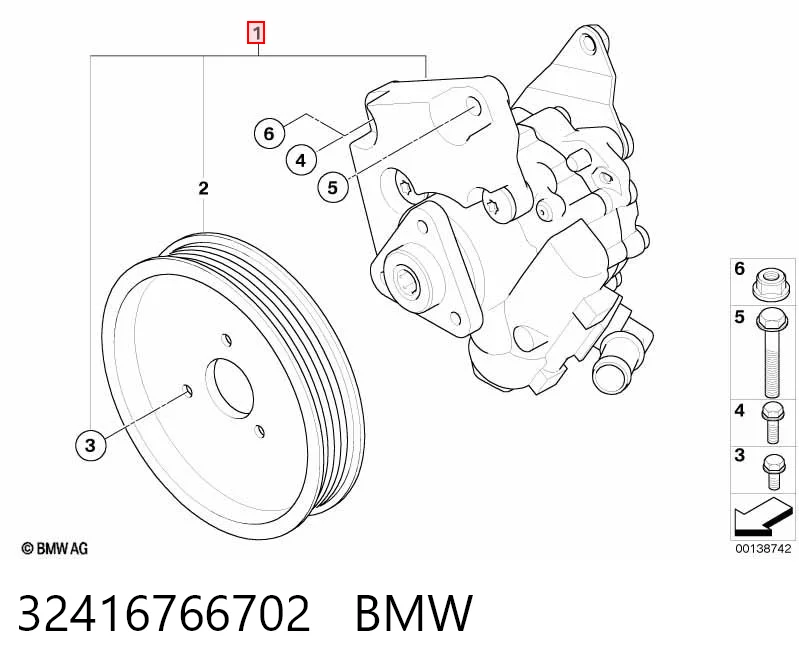 32416766702 BMW ГУР руля