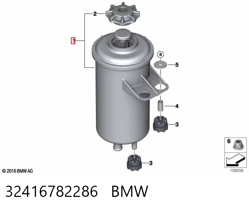 Бачок насоса ГУР BMW X6 внедорожник (E71) (2008 - 2014) цена, от 57.33 USD