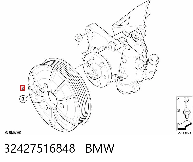 32427516848 BMW Шкив водяной помпы