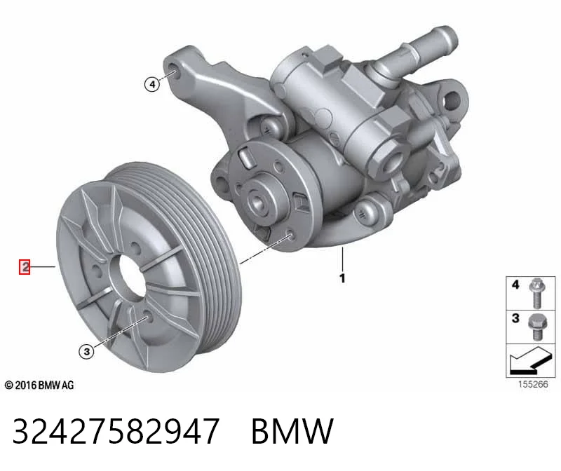 32427582947 BMW Шкив водяной помпы