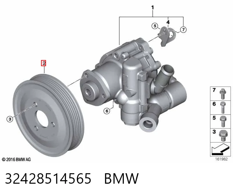 Шкив водяной помпы на BMW X1  E84