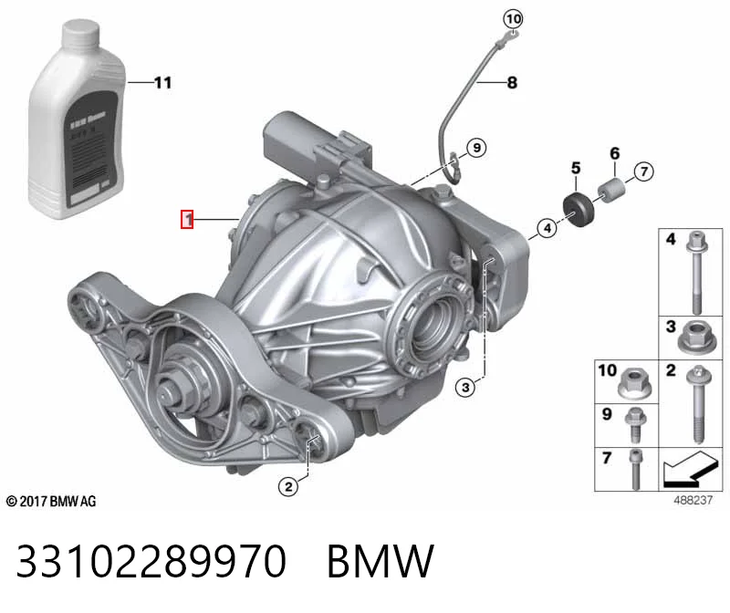 33102289970 BMW Редуктор моста заднего