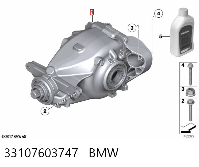 33107603747 BMW Редуктор моста заднего