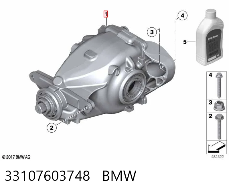 33107603748 BMW Редуктор моста заднего