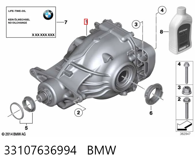 33107636994 BMW Редуктор моста заднего