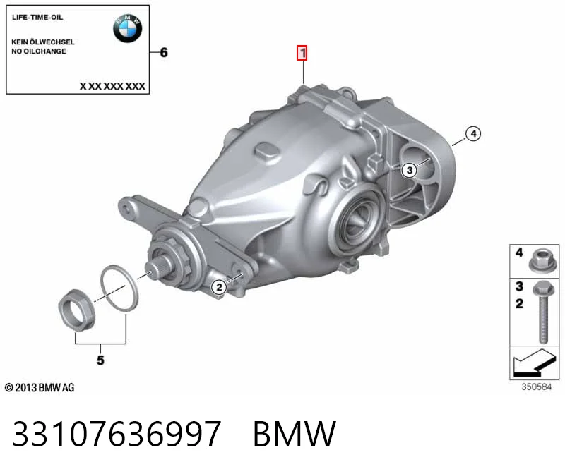 33107636997 BMW Редуктор моста заднего