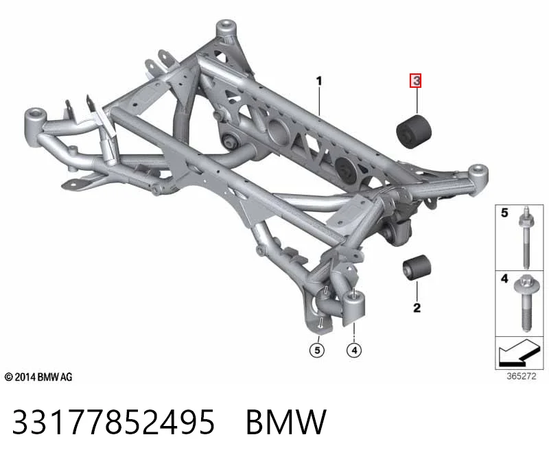 33177852495 BMW Сайлентблок балки моста