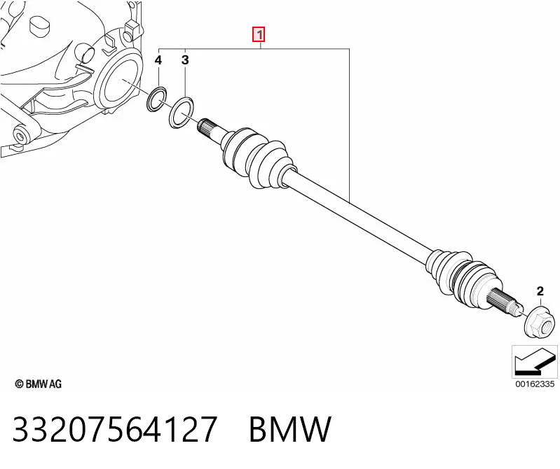33207564127 BMW Привод задний