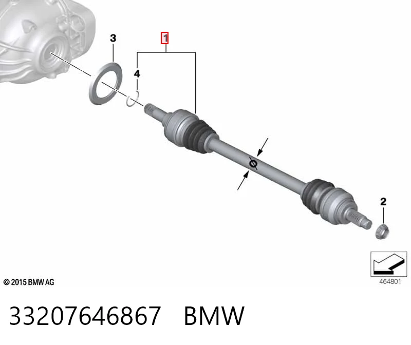 Купить Задняя полуось Бмв Х1  F48