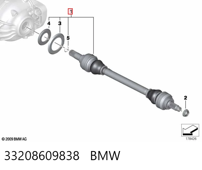 33208609838 BMW Привод задний