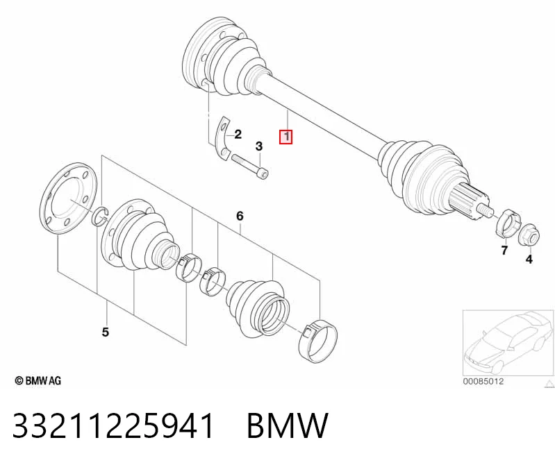 Полуось задняя GKN-Spidan 0020430