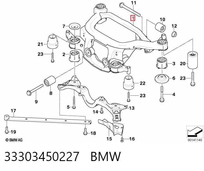 Балка задней подвески поперечная BMW X3 внедорожник (E83) (2004 - 2010) цена, от 98.83 USD