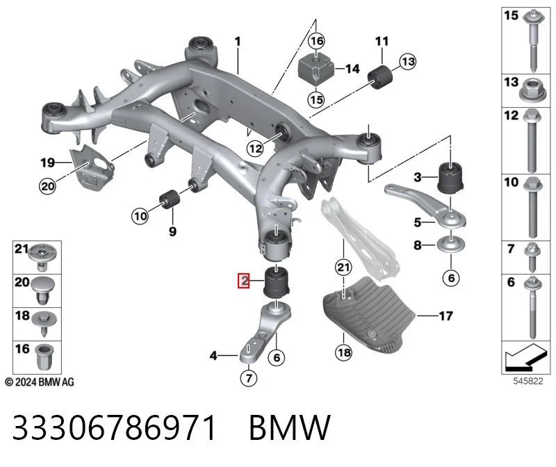  Сайлентблок задней балки BMW X3 