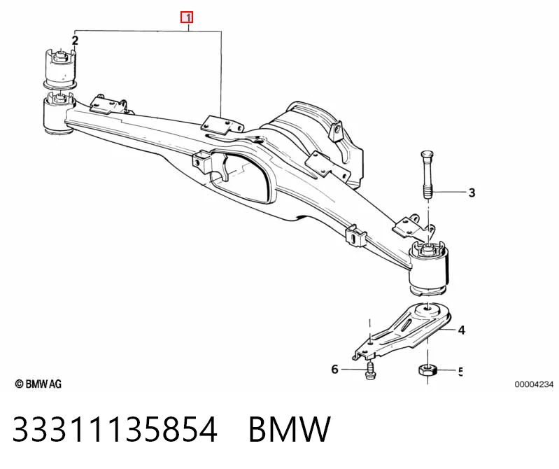 Подрамник задней подвески на BMW 5  E34