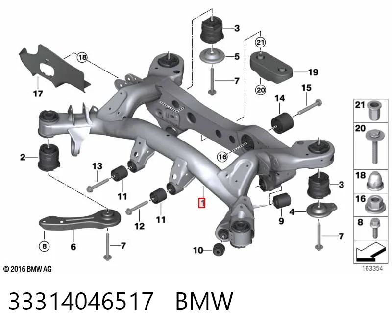 Балка задней подвески поперечная BMW 1 хэтчбек (E81) (2006 - 2012) цена, от 84.75 USD
