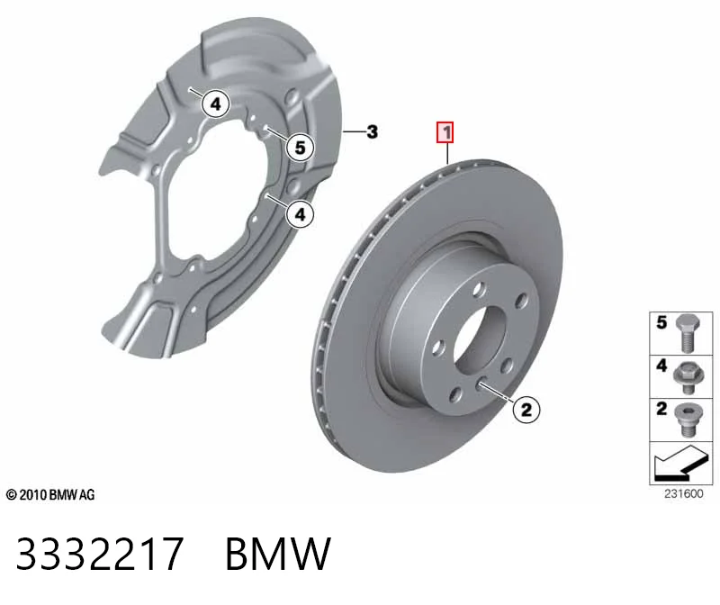3332217 BMW Дисковый тормоз