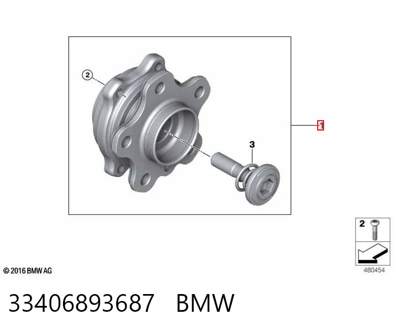 33406893687 BMW Ступица задняя