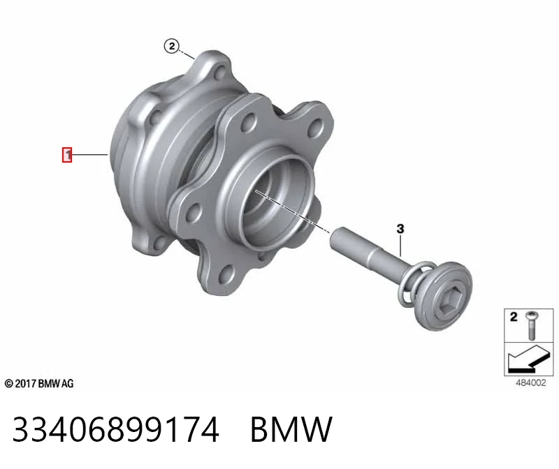 33406899174 BMW Ступица колеса передняя