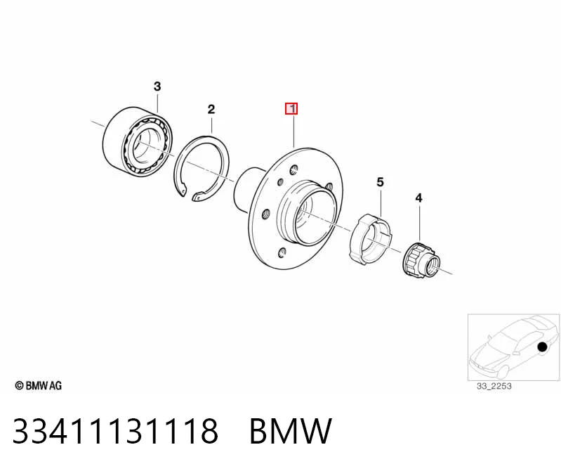 Ступица задняя на BMW 3  E30