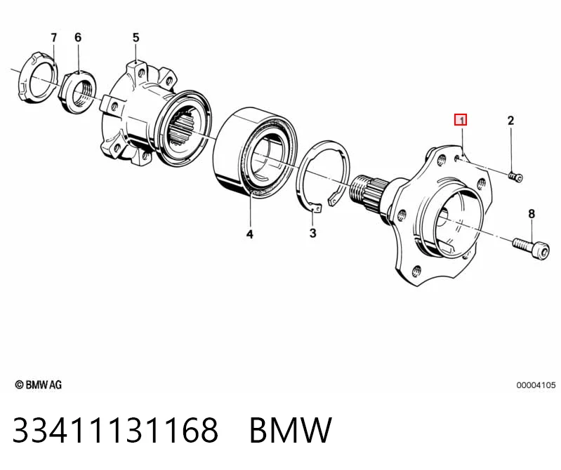 Ступица задняя на BMW 5  E34