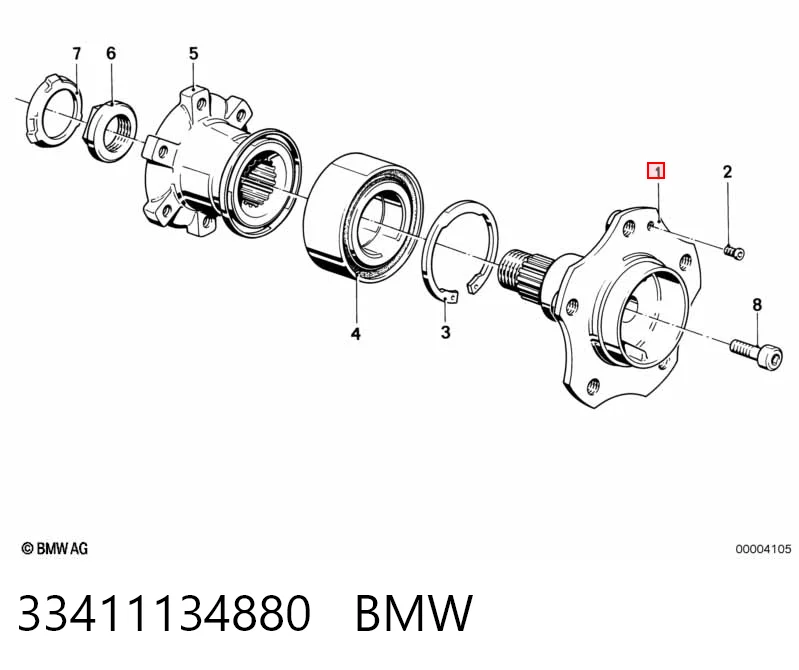 Ступицы задних колес BMW 5 седан (E34) (1987 - 1995) цена, от 88.48 USD