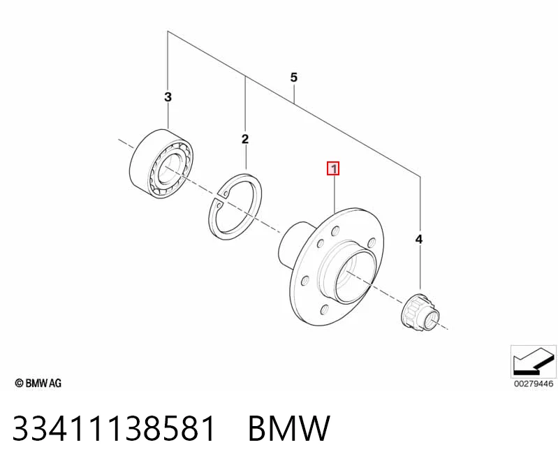 Ступица задняя на BMW 3  E46