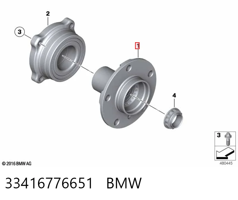 33416776651 BMW Ступица задняя