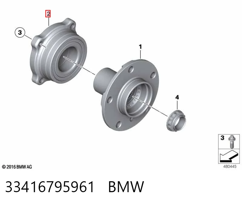 33416795961 BMW Подшипник ступицы задней