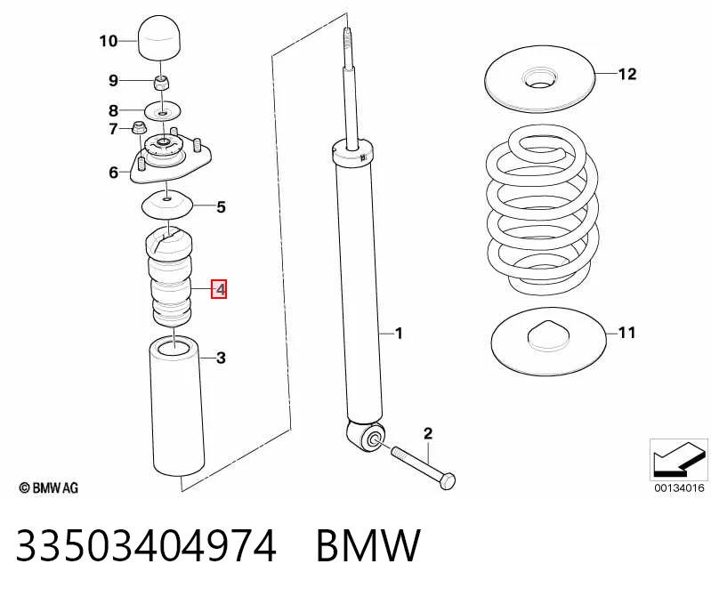 33503404974 BMW Буфер амортизатора заднего