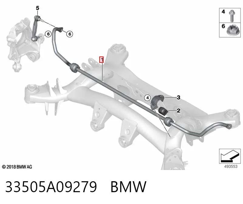 33506870691 BMW Стабилизатор задней балки