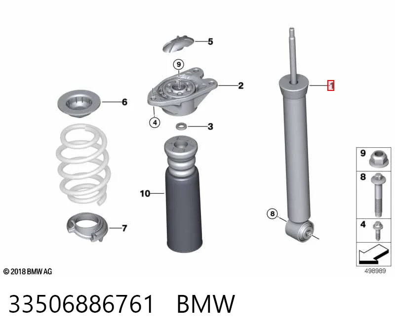 33506886761 BMW Амортизаторы задние