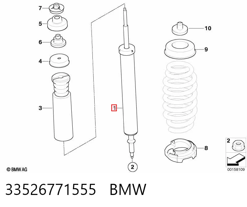 33526771555 BMW Амортизаторы задние