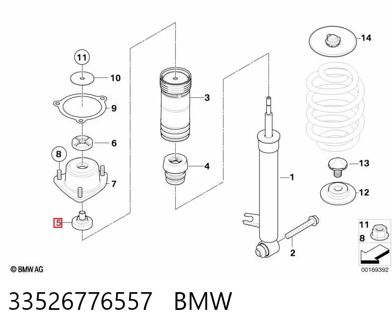 33526776557 BMW Подшипник опорный амортизатора заднего