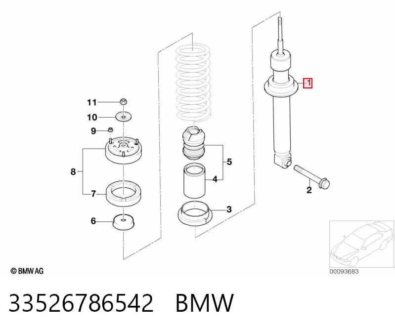33526786542 BMW Амортизаторы задние