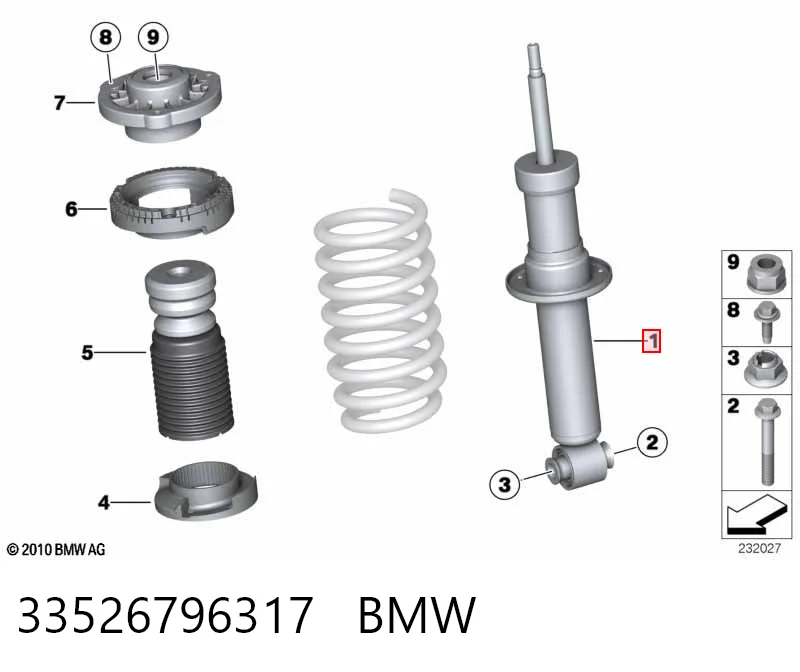 33526796317 BMW Амортизаторы задние