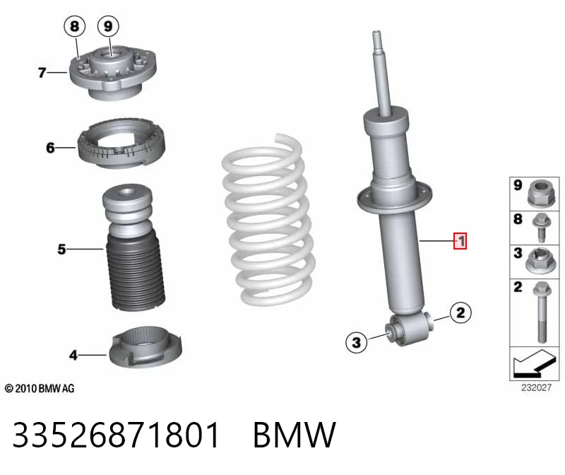 33526871801 BMW Амортизаторы задние