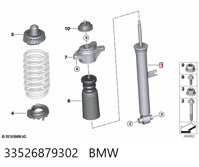 33526879302 BMW Амортизаторы задние