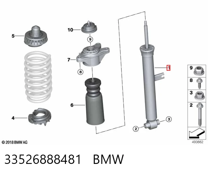 33526888481 BMW Амортизаторы задние