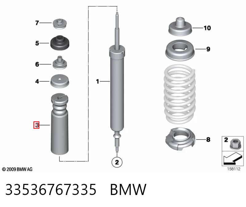 33536767335 BMW Буфер амортизатора заднего