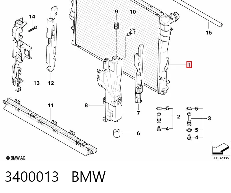 3400013 BMW Радиатор основной