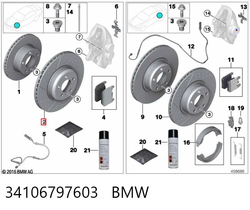 34106797603 BMW Диск тормозной передний